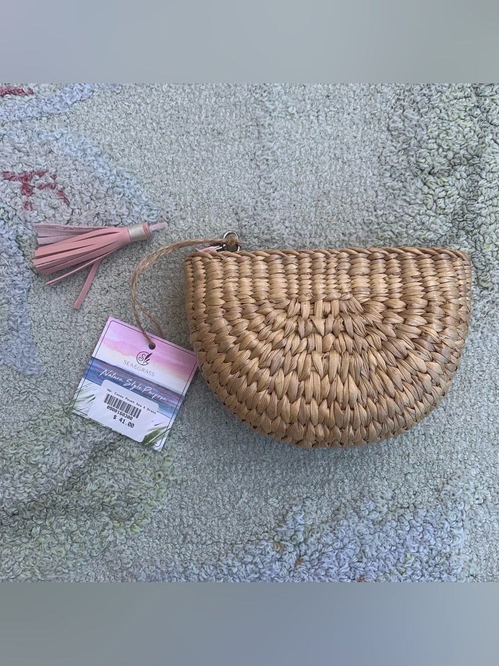 Sea & Grass Casey Pouch with Tassel